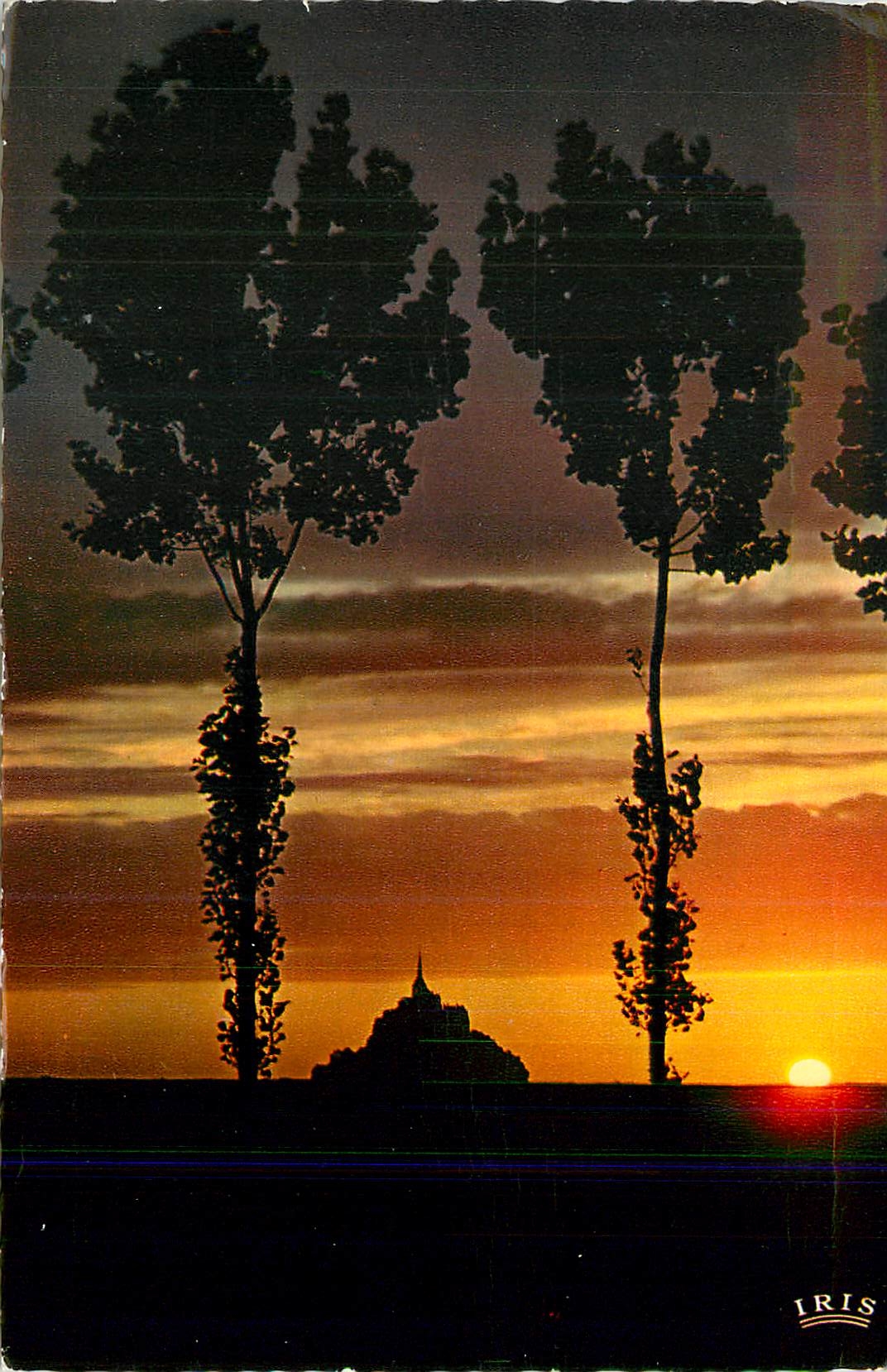 CPM Coucher de Soleil Sur le Mont Saint Michel