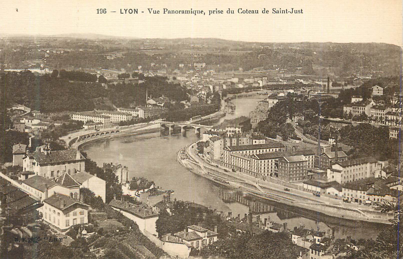 CPA Lyon Vue Panoramique Prise du Coteau de Saint Just