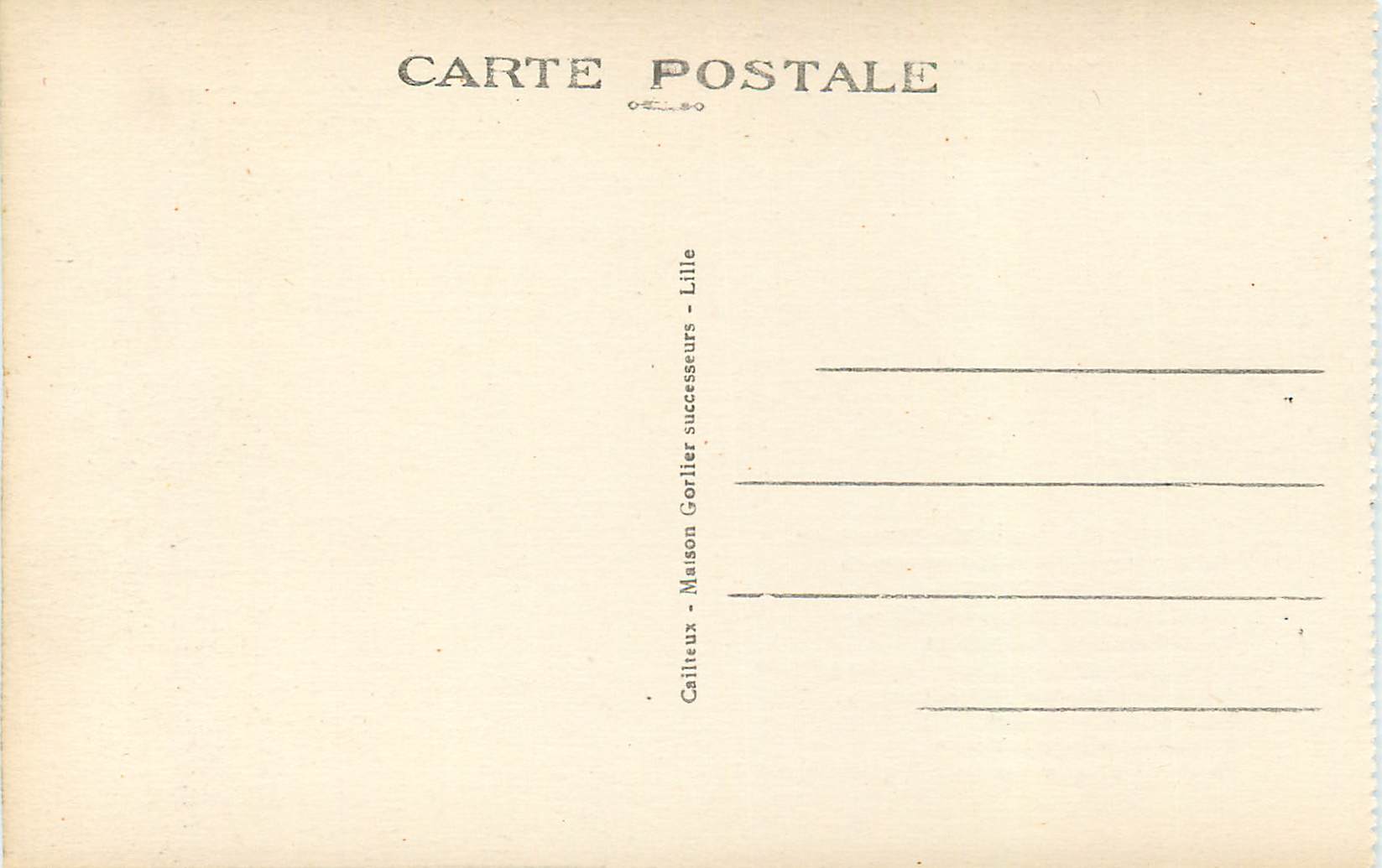 CPA Lille Monument De Desrousseaux Chanson du Ptit Quinquin — Rückseite