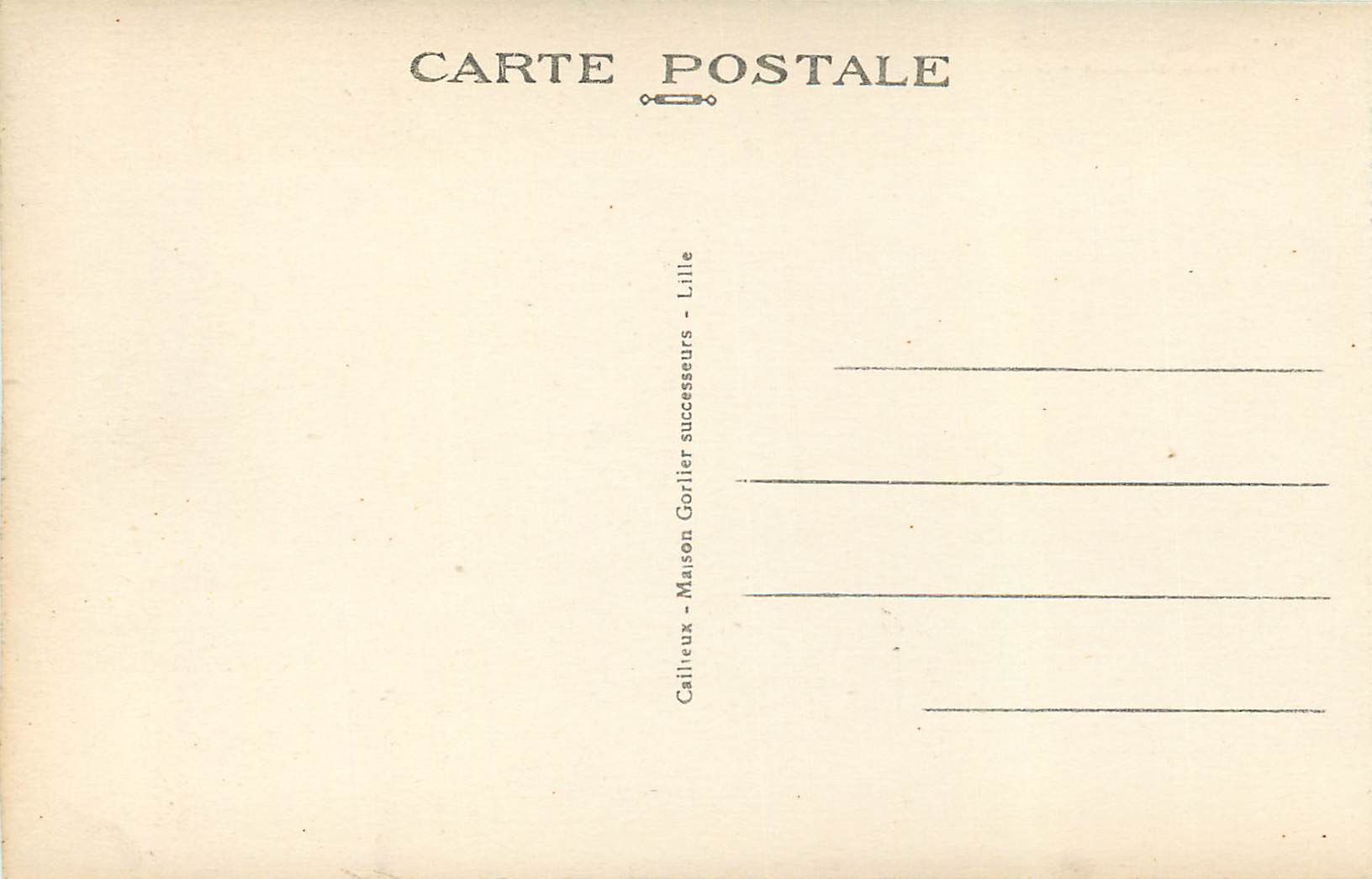 CPA Lille La Porte de Paris Vue d'Ensemble — Rückseite