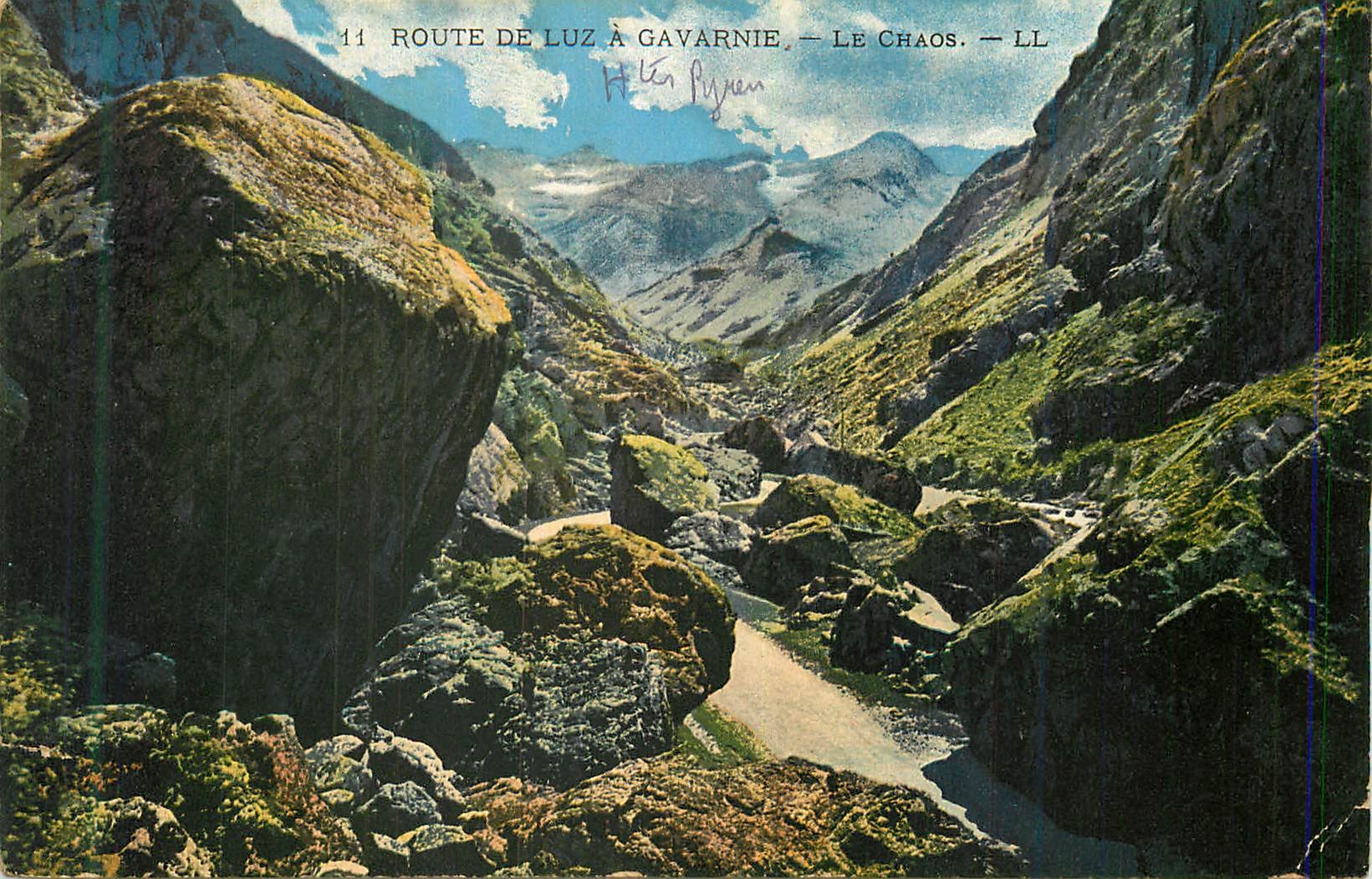 CPA Route de Luz a Gavarnie Le Chaos