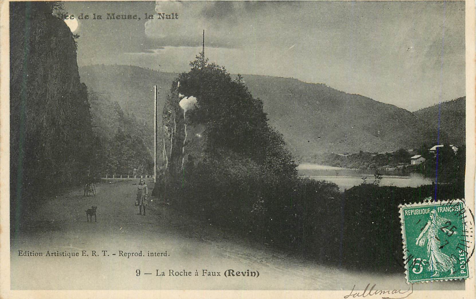 CPA Vallee de la Meuse la Nuit La Roche a Faux (Revin)