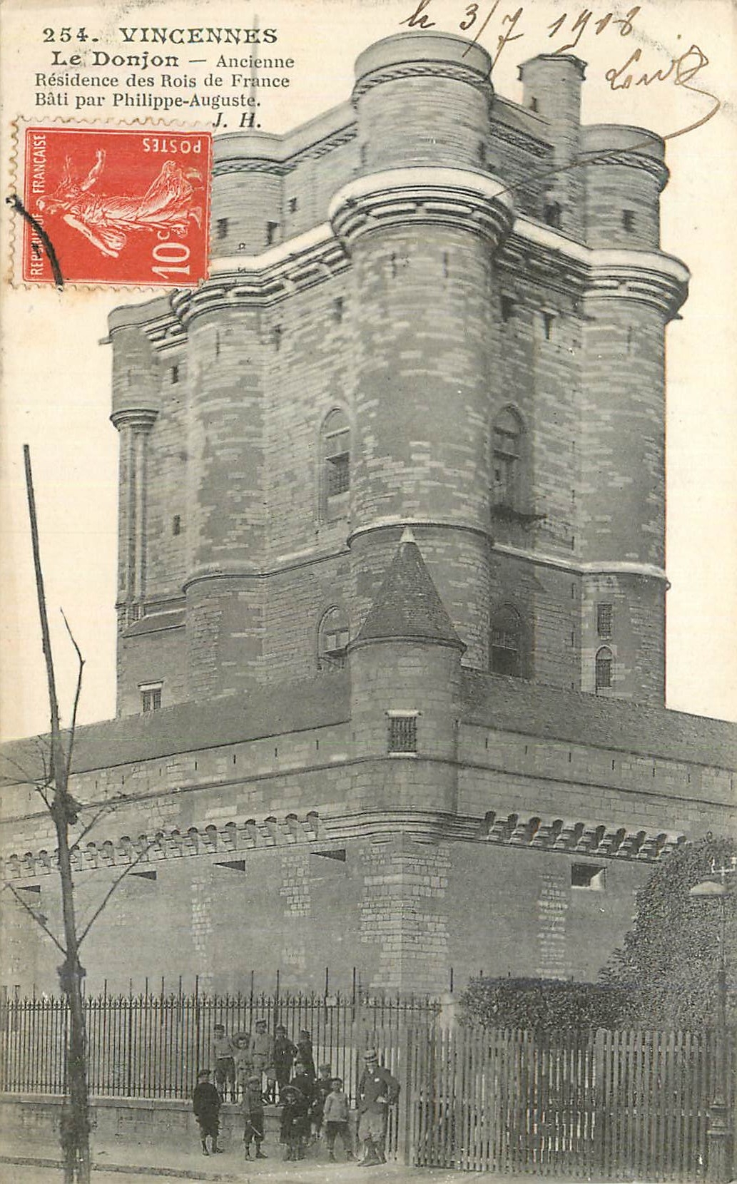 Vincennes — Der Bergfried — Ehemalige Residenz der Könige von Frankreich — Von Philippe-Auguste errichtet — J. H.