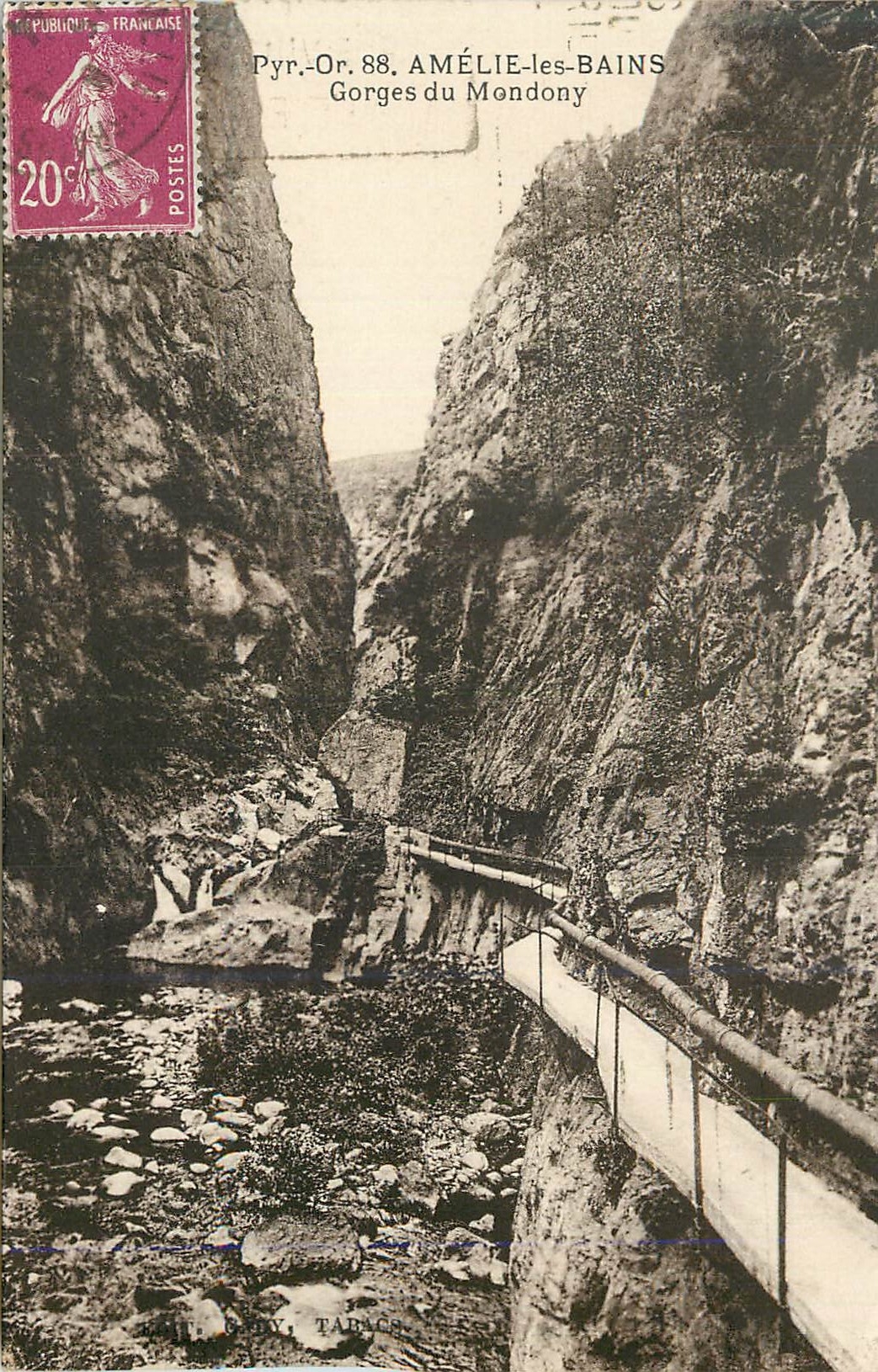 CPA Pyr Or Amelie les Bains Gorges du Mondony
