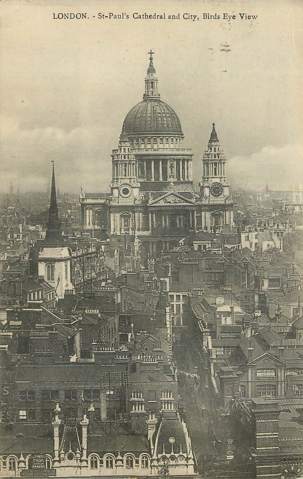 CPA London St Paul's Cathedral and City Birds Eye View