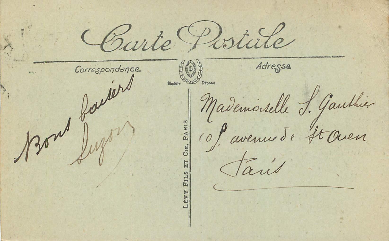 CPA Lyon L'Hotel de Ville — Rückseite