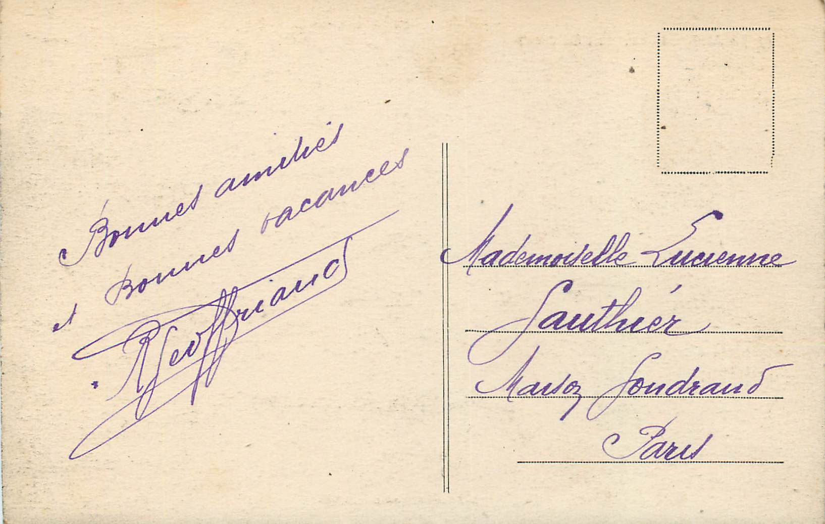 CPA Falaise Le Chateau (Cote Oeust) — Rückseite