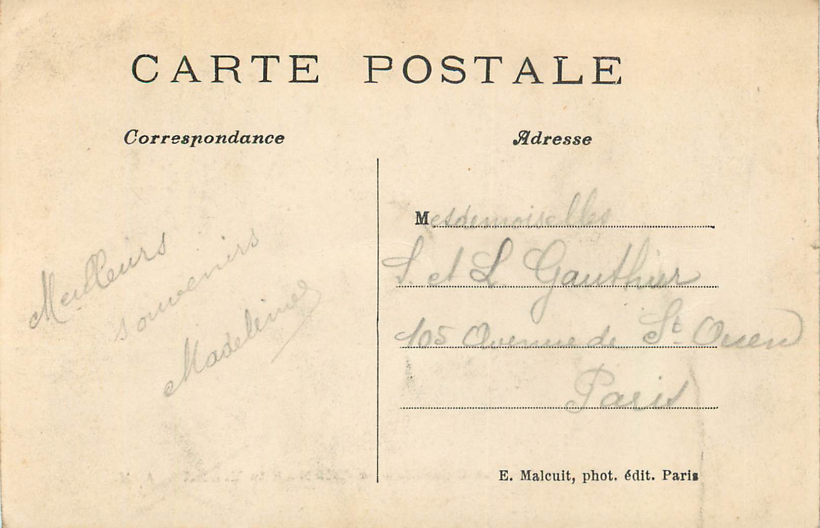 Rochers et Cascades de CERNAY-la-VILLE — E.M. n°2180 — Rückseite