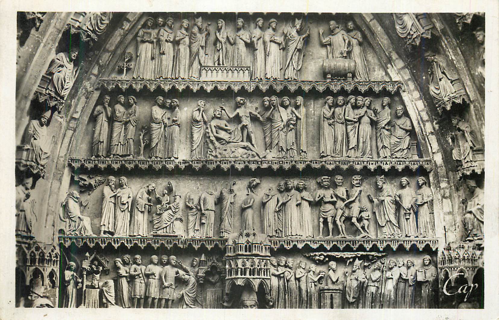 CPM Cathedrale de Reims Tympan du Portail Nord