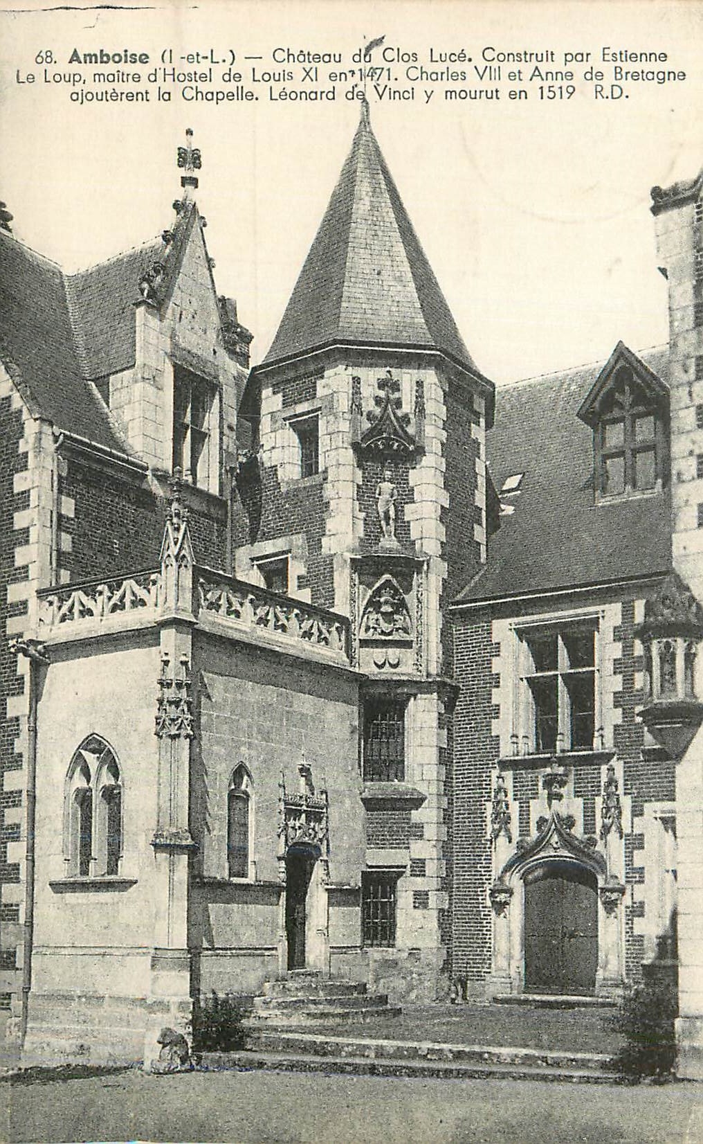 CPA Amboise (I et L) Chateau du Clos Luce Construit par Estienne Le Lop