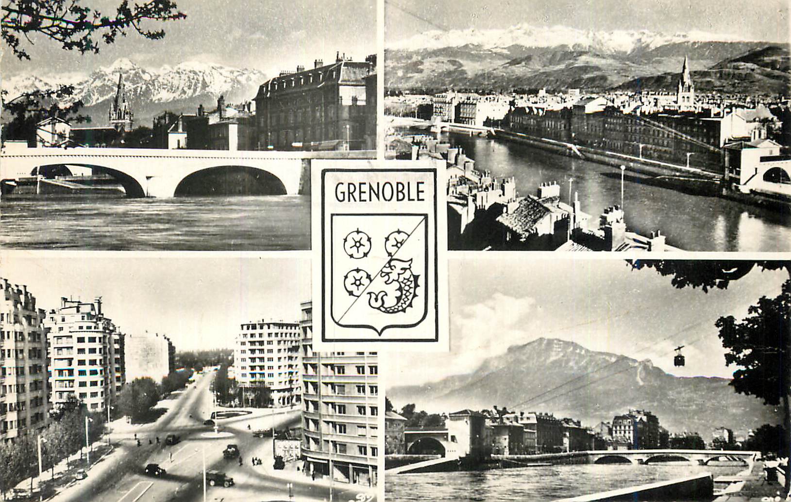 CPM Grenoble Les Belles Alpes Francaise Vue Generale et Chaine de Belledonne