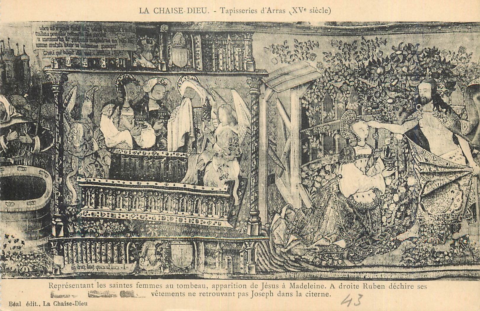 CPA Chaise Dieu Tapisseries d'Arras (XVe Siecle) Representant Les Saintes Femmes au Tombeau