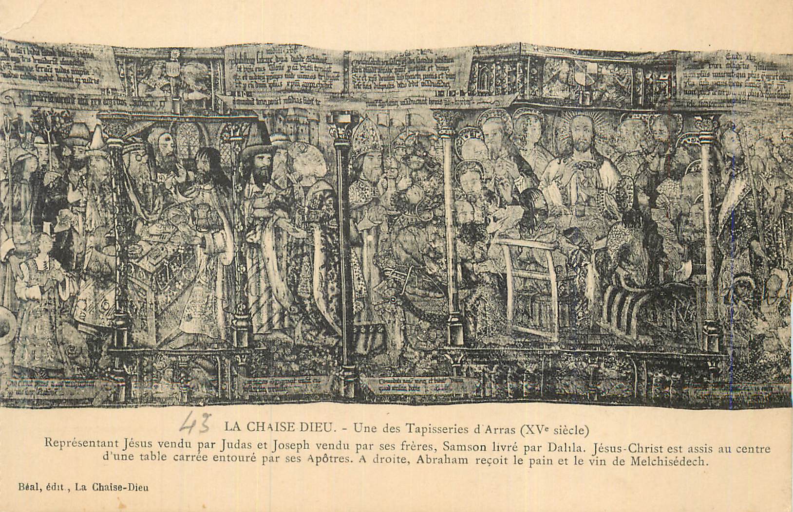 La Chaise-Dieu — Tapisseries d'Arras (XVe siècle) — Béal, édit, La Chaise-Dieu, n°43