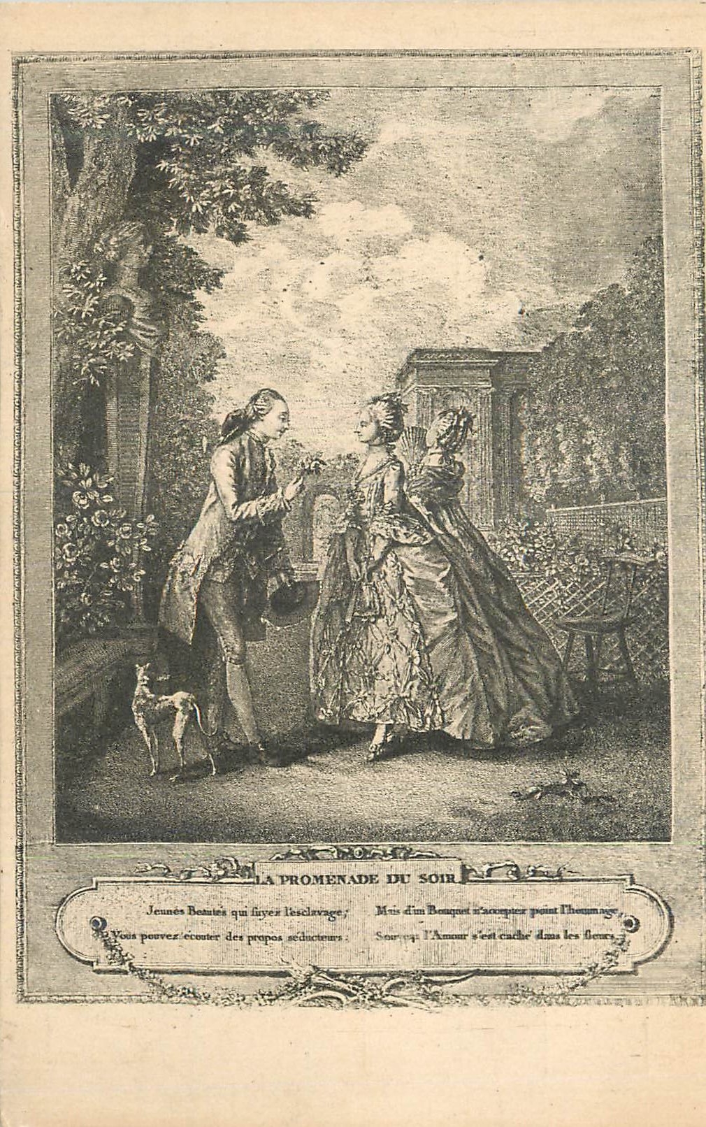 CPA La Promenade Du Soir