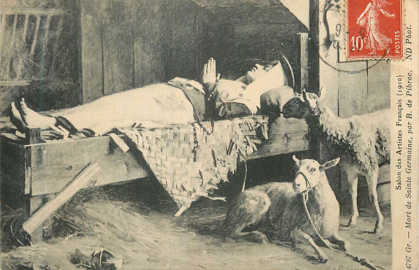 CPA Salon des Artistes Francais (1910) Mort de Sainte Germaine par R de Pibrac