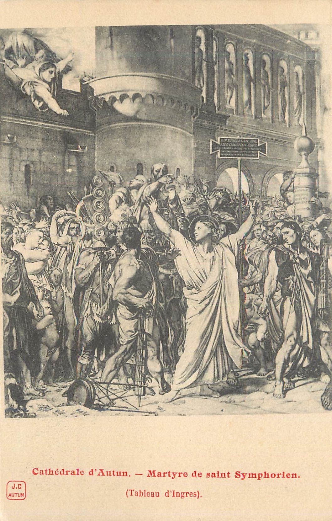 CPA Cathedrale d'Autun Martyre de Saint Symphorien (Tableau d'Ingres)