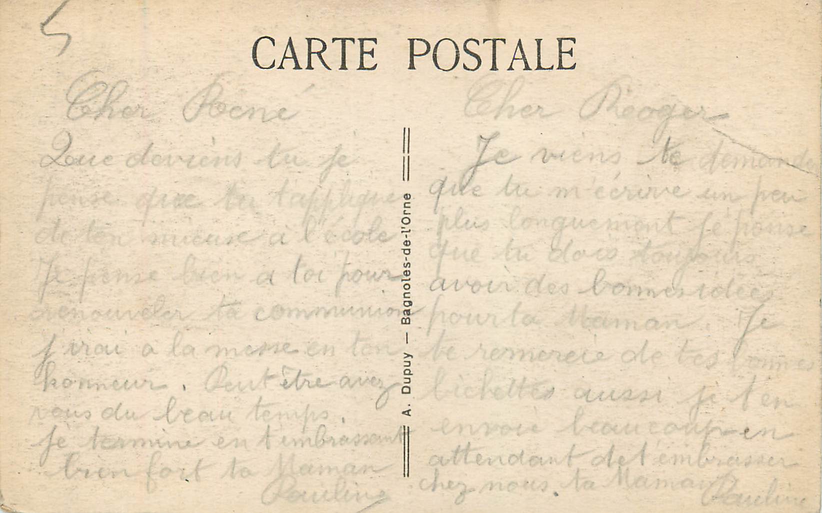 CPA Bagnoles de l'Orne Vue Generale du Lac — Rückseite