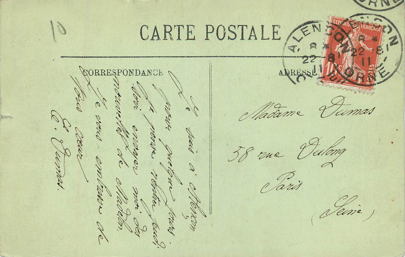 CPA Alencon Vue Generale et sur le Chateau — Rückseite