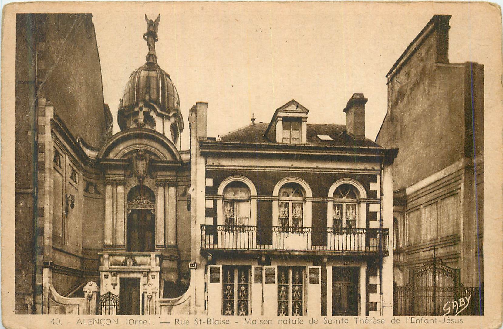 CPA Alencon (Orne) Rue St Blaise Maison Natale de Sainte Therese de l'Enfant Jesus
