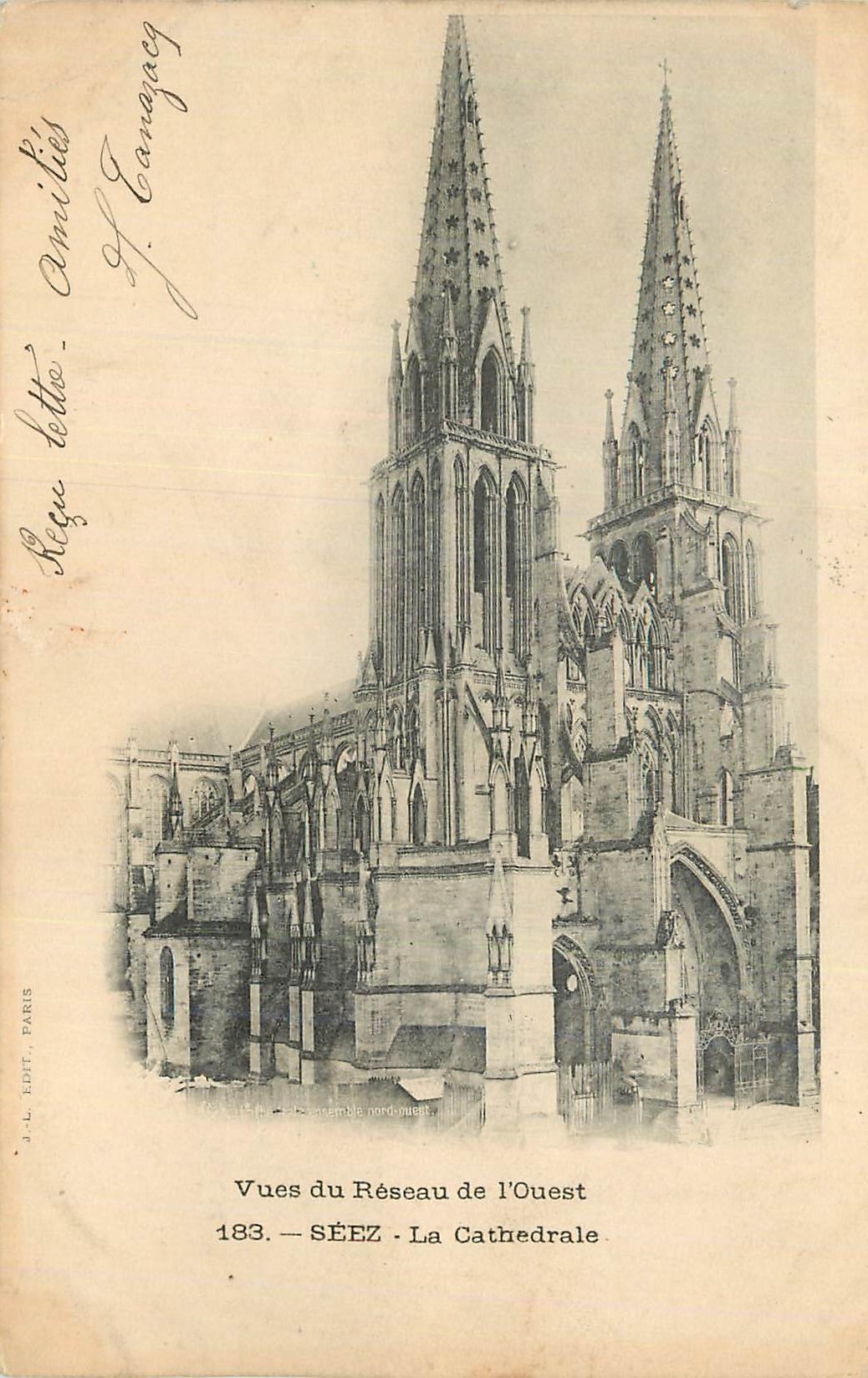 CPA Vue du Reseau de l'Ouest Seez La Cathedrale