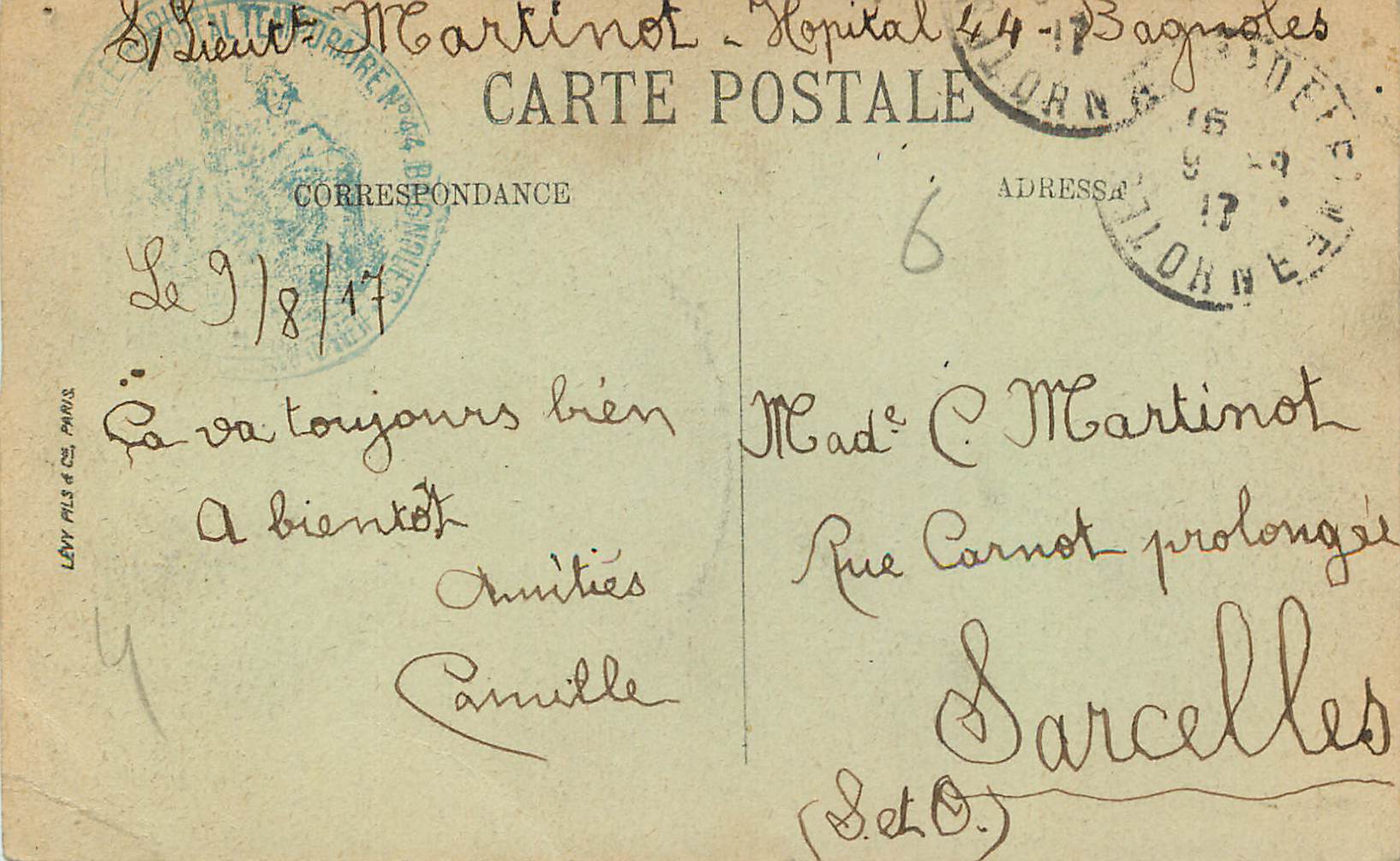 CPA Carrouges Porte d'Entree du Chateau — Rückseite