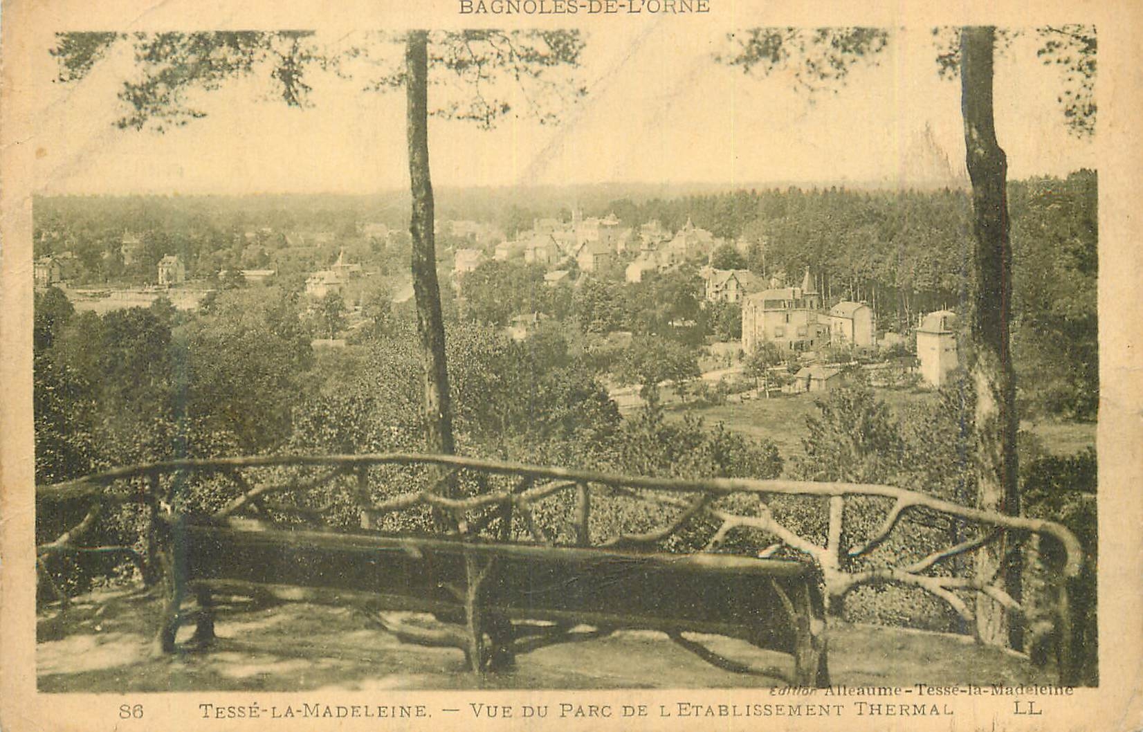 CPA Tesse La Madeleine Vue du Parc de L'Etablissement Thermal