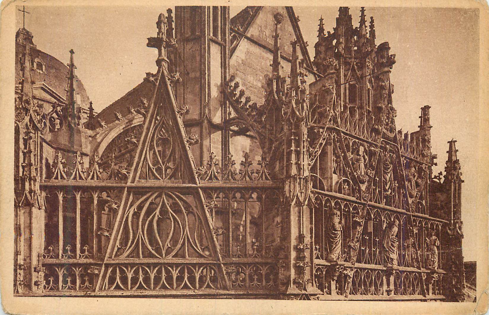 CPA Alencon Detail du Portail Notre Dame