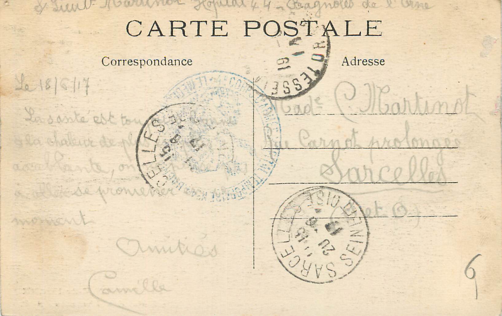 CPA Bagnoles de l'Orne L'Hotel des Thermes — Rückseite