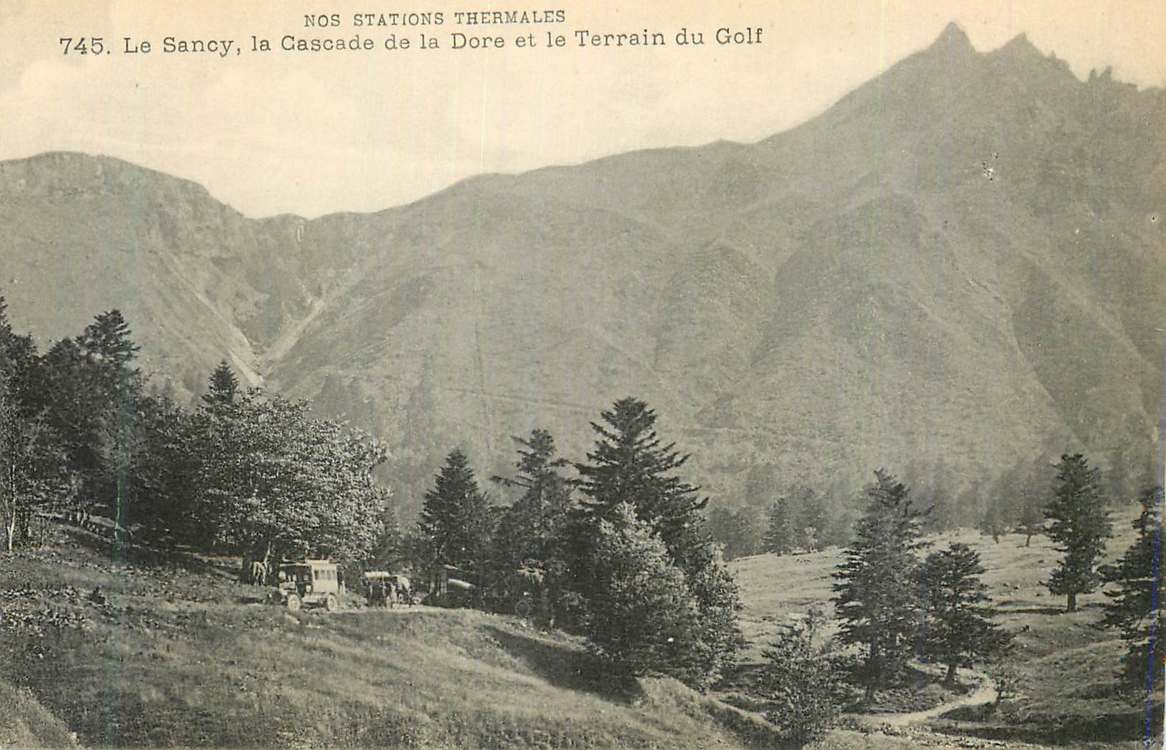 CPA Le Sancy La Cascade de la Dore et le Terrain du Golf