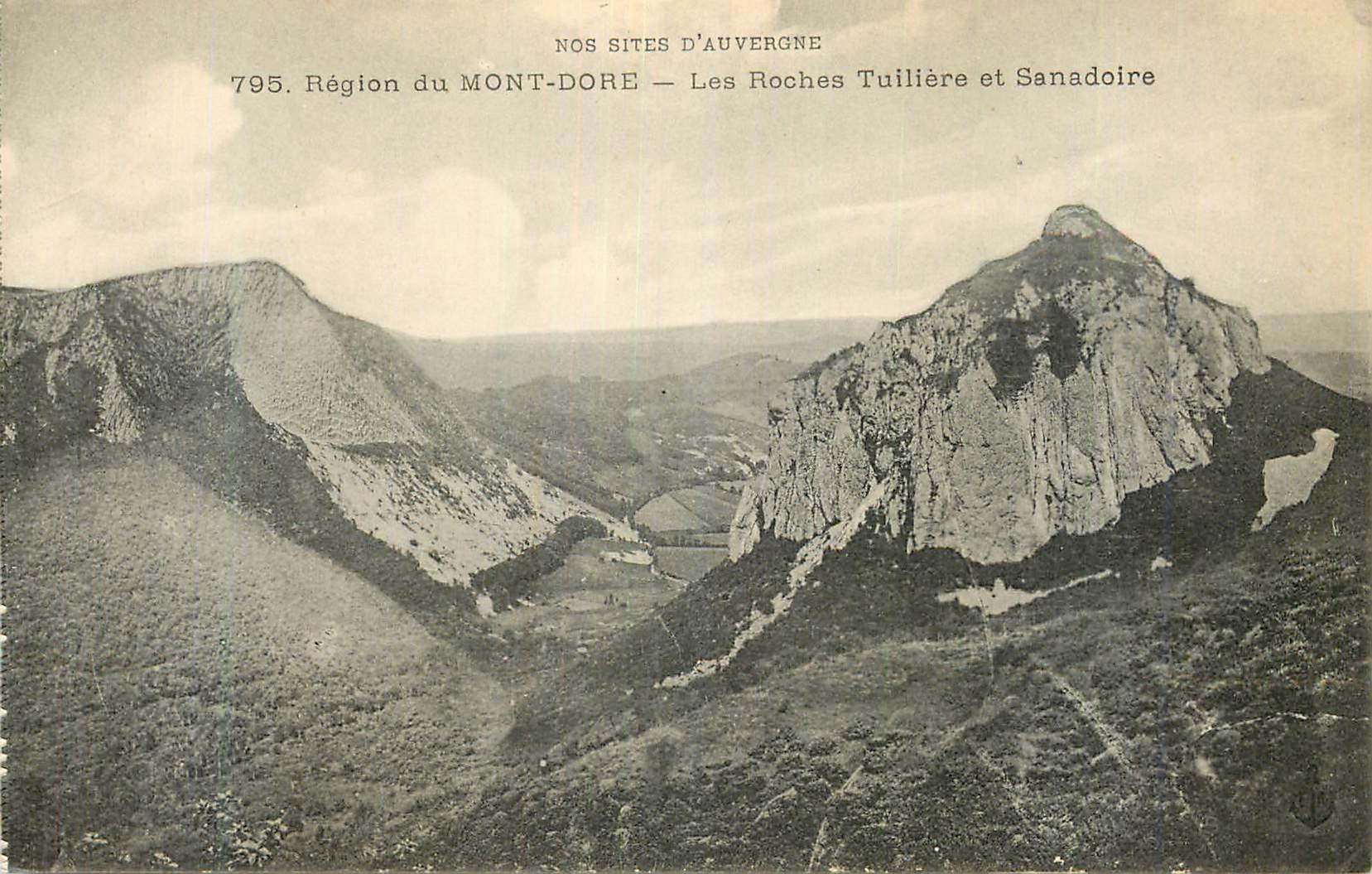 CPA Nos Sites d'Auvergne du Mont Dore Les Roches Tuiliere et Sanadoire