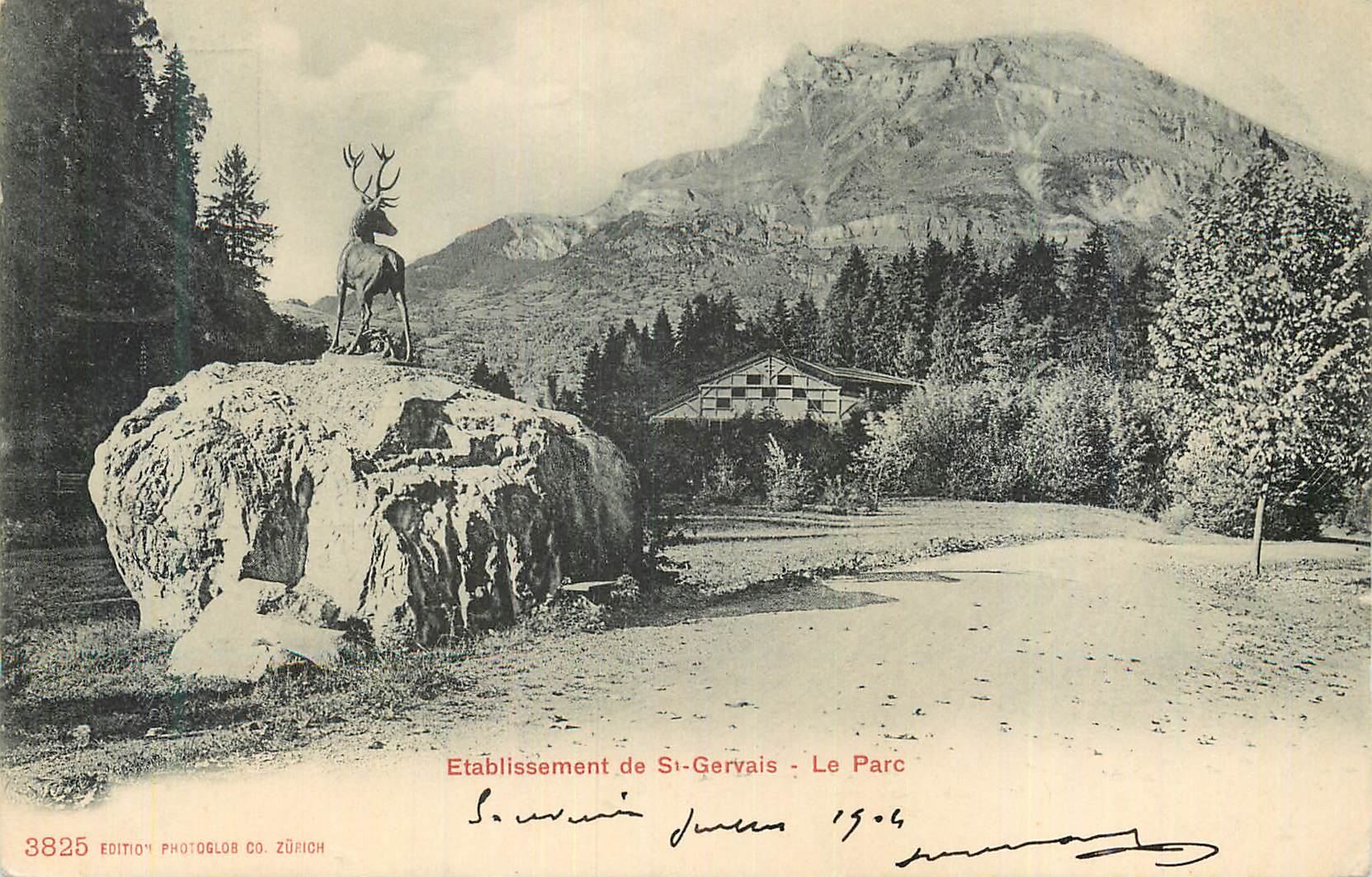 St-Gervais - Le Parc — Établissement de St-Gervais — Édition Photoglob Co. Zürich, n° 3825