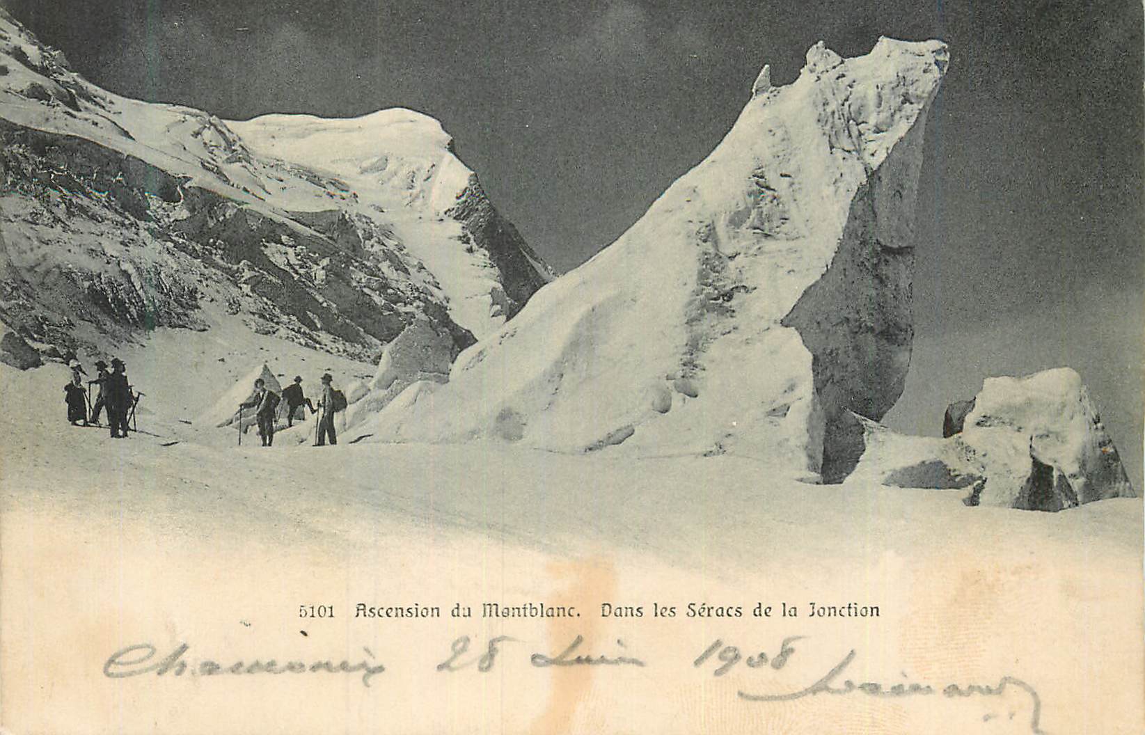 CPA Ascension du Montblanc Dans les Seracs de la Jonction