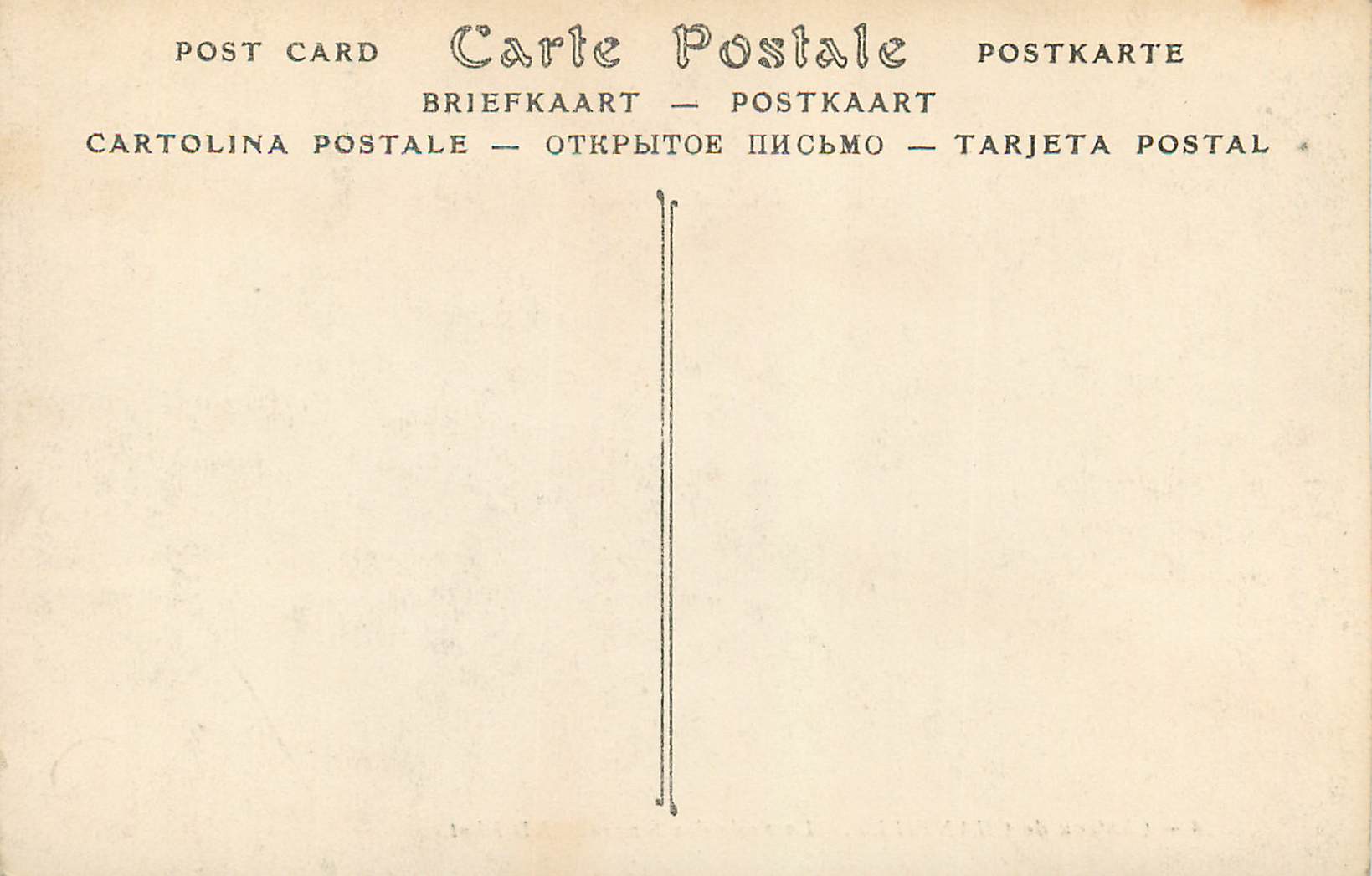 CPA Chateau de Chantilly La Salle des Singes — Rückseite