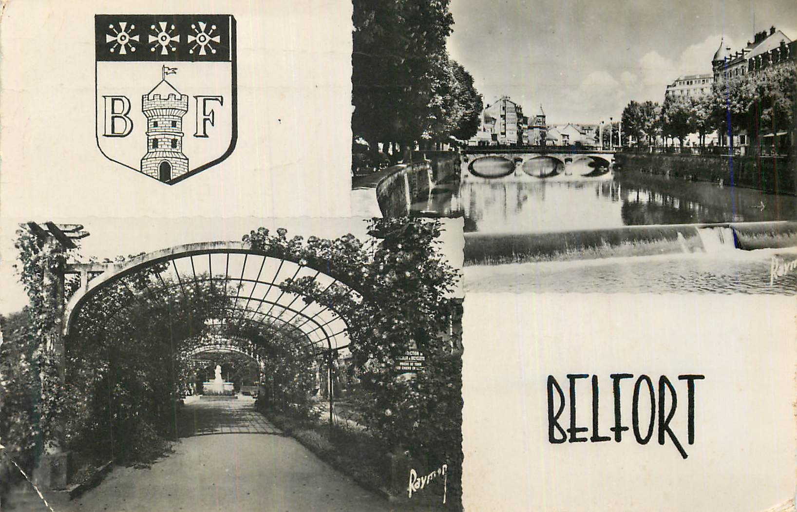 CPM Belfort Images de France La Savoureuse La Roseraie