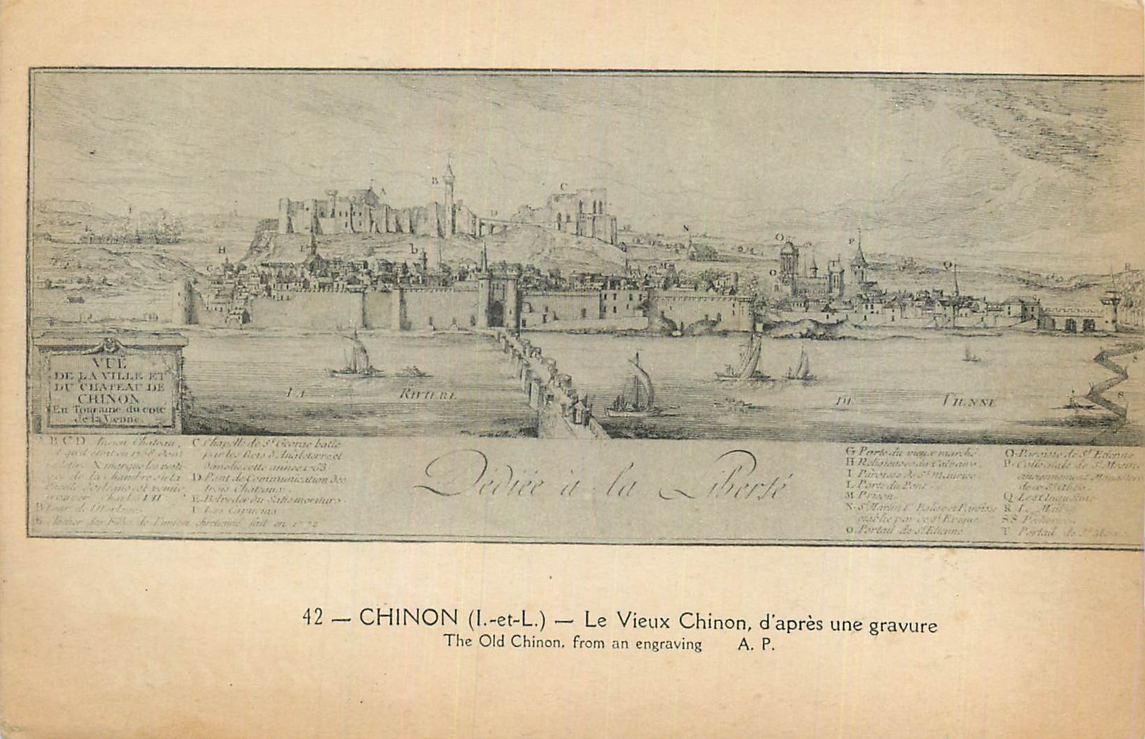 CPA Chinon (I et L) Le Vieux Chinon d'Apres une Gravure