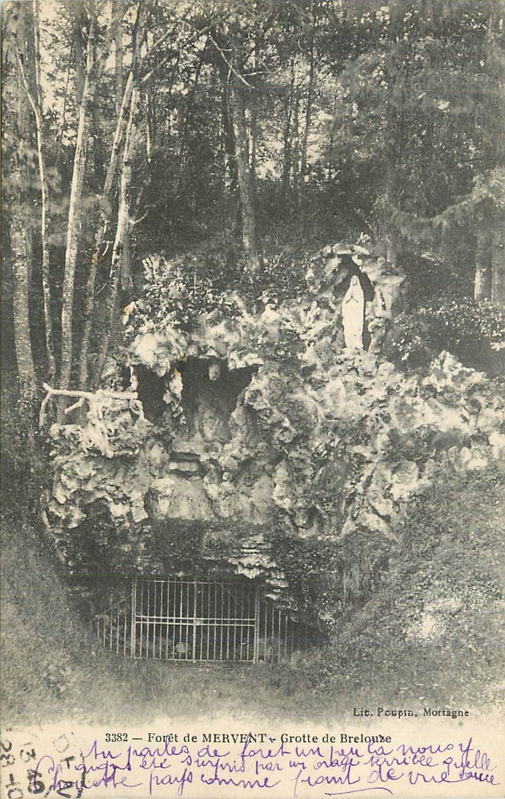 CPA Foret de Mervent Grotte de Brelouze