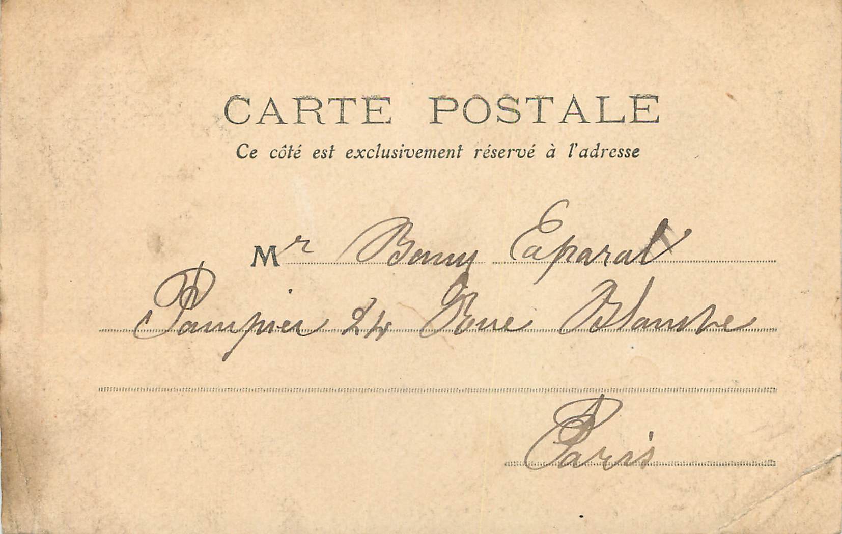 CPA Vichy Le Casino Salon de Conversation — Verso