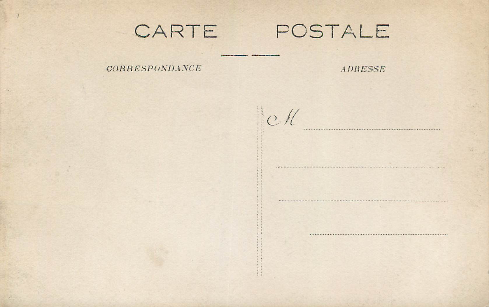CARTE PHOTO Femme Homme — Verso