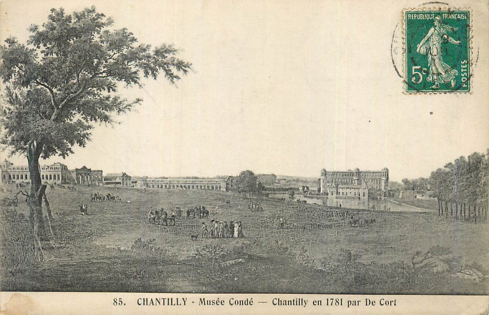 CPA Chantilly Musee Conde Chantilly en 1781 par De Cort