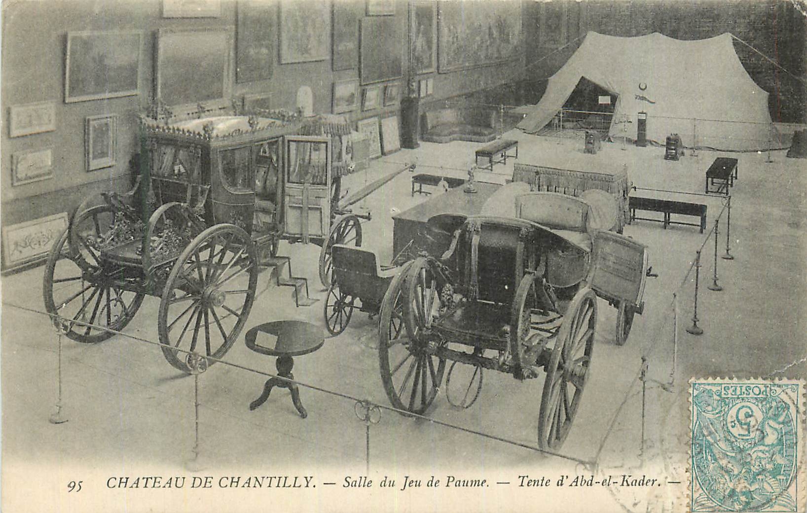 CPA Chateau de Chantilly Salle du Jeu de Paume Tente d'Abd el Kader
