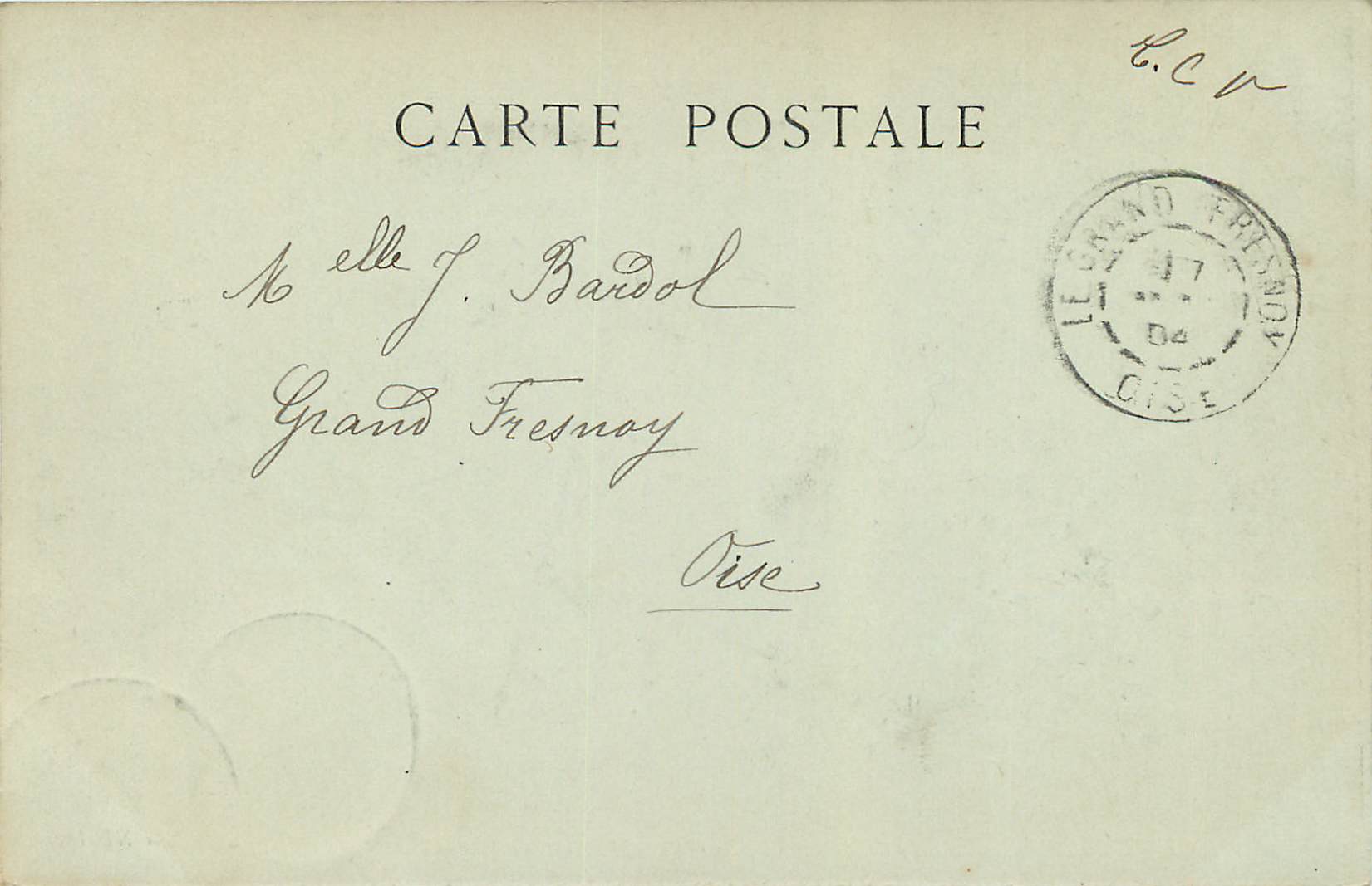 Château de Chantilly — La Chambre du Prince de Condé — Éditeur : L. Impr. de Paris — Rückseite