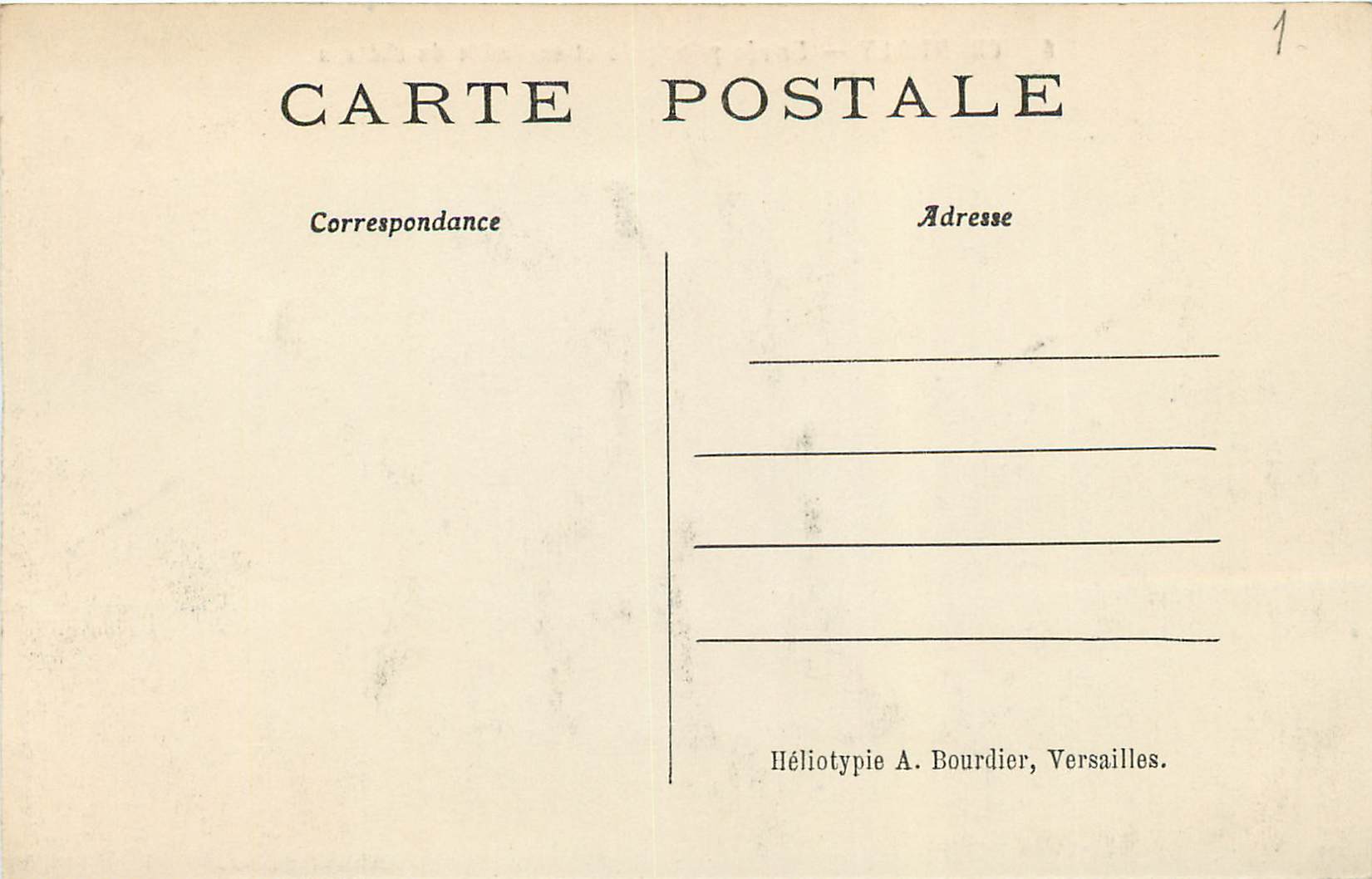 CPA Chantilly Entree Principale et Ensemble du Chateau — Rückseite