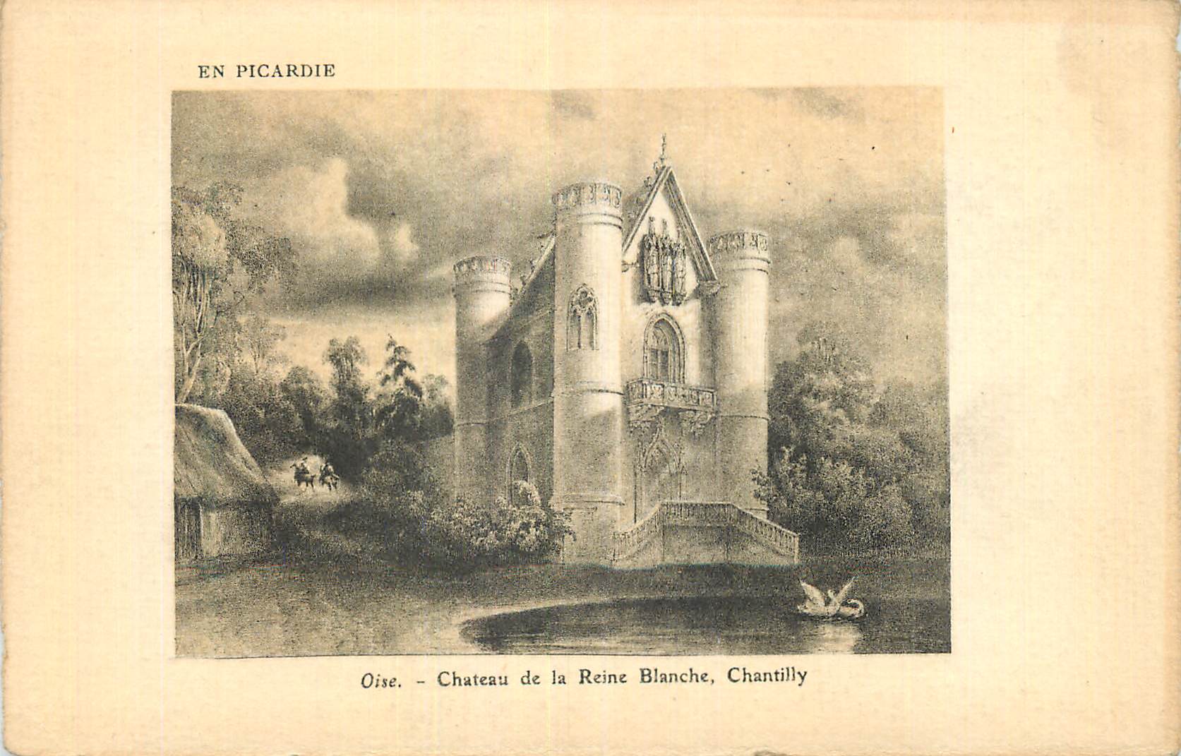 CPA En Picardie Oise Chateau de la Reine Blanche Chantilly