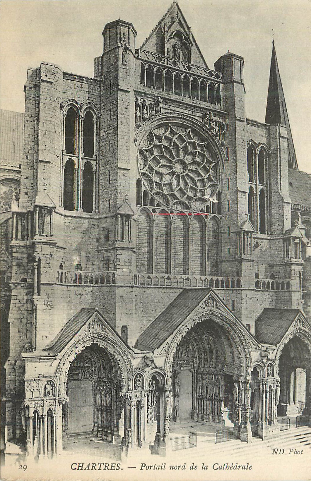 CPA Chartres Portail Nord de la Cathedrale