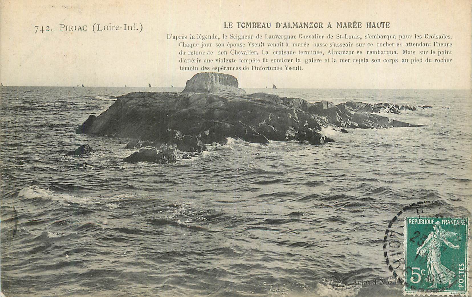 CPA Piriac (Loire Inf) le Tombeau d'Almazor a Maree Haute