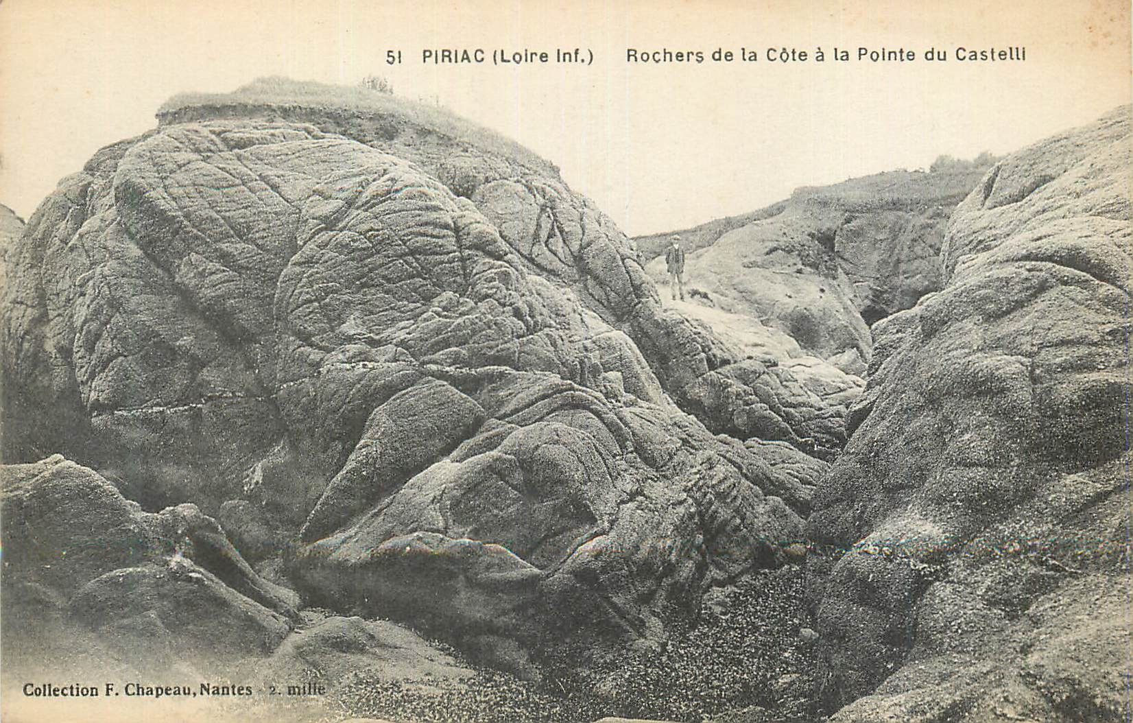 CPA Piriac (Loire Inf) Rochers de la Cote a la Pointe du Castelli