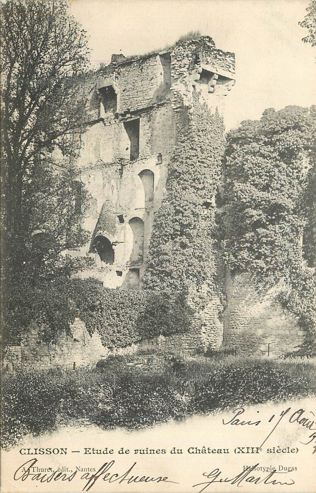 CPA Clisson Etude de Ruines du Chateau (XIIIe Siecle)