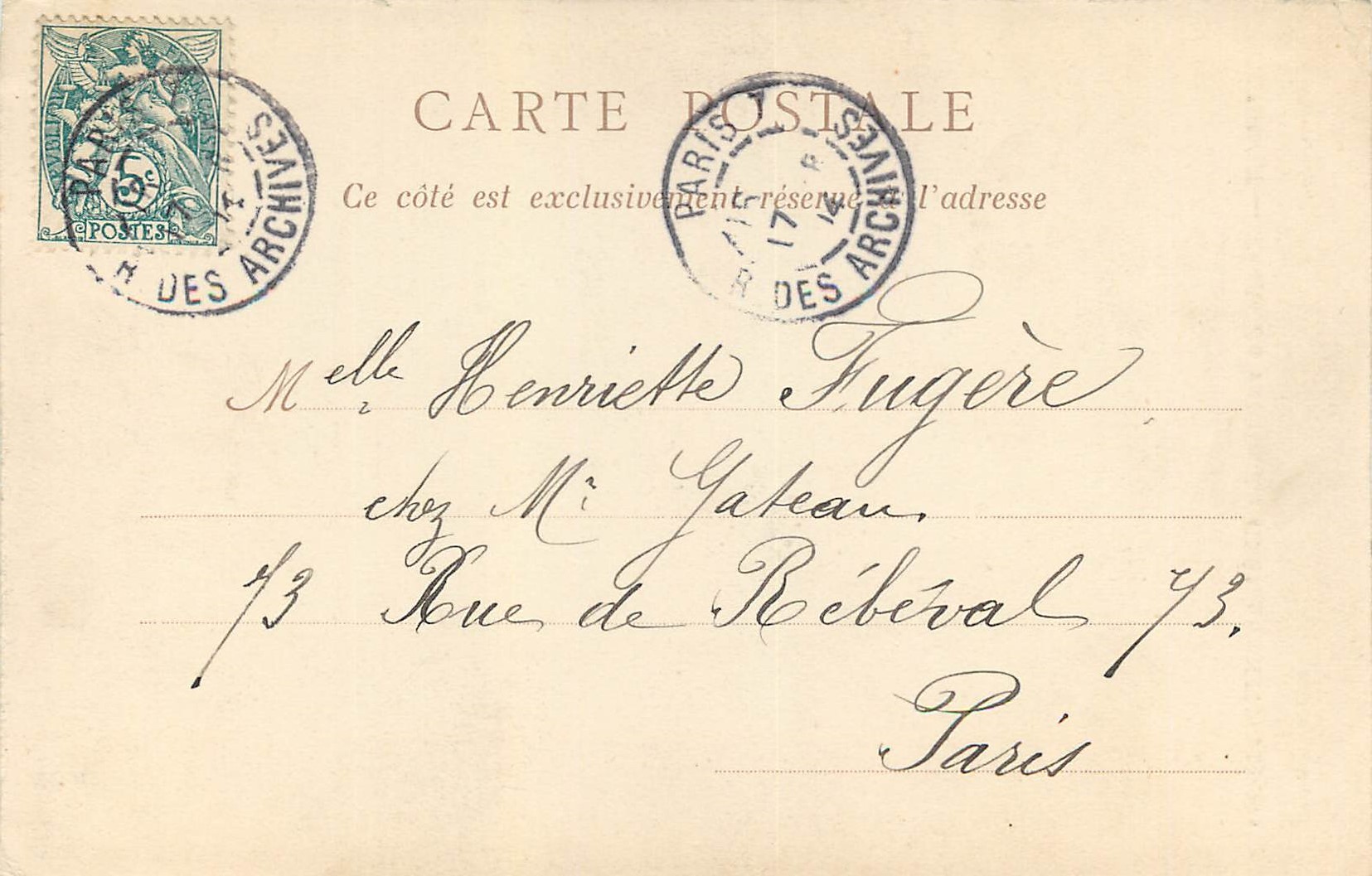 CPA Clisson Etude de Ruines du Chateau (XIIIe Siecle) — Rückseite
