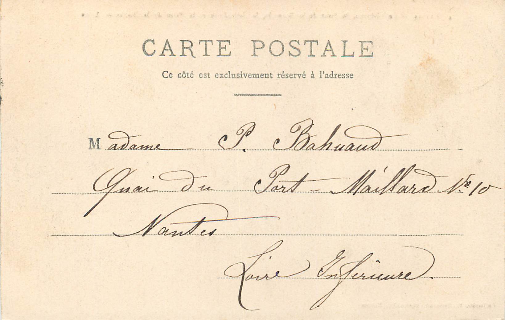 CPA Nantes Le Chateau Le Pont de la Rotonde La Cathedrale et la Place de la Duchesse Anne — Verso
