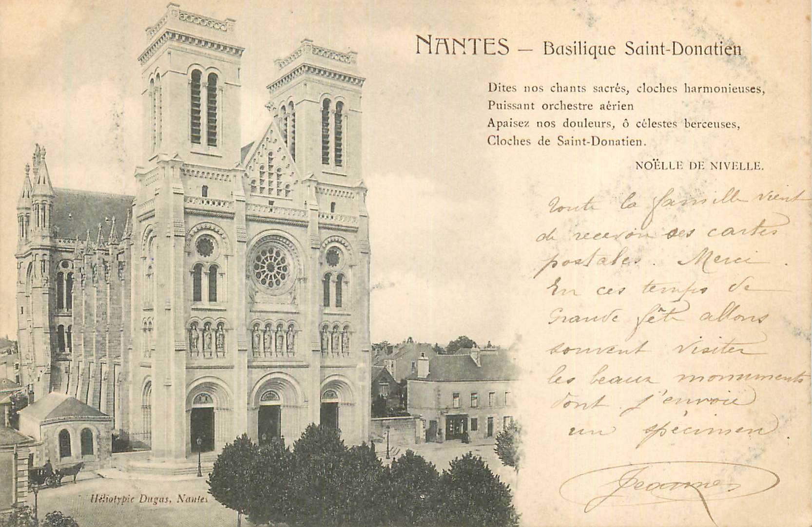 NANTES — Basilique Saint-Donatien — Héliotypie Dugas, Nantes